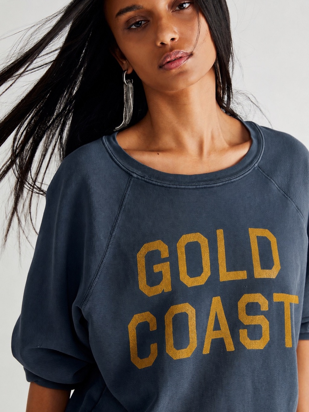 Free People by Retrobrand sweatshirt vintage black “Gold Coast” incredibly rare!